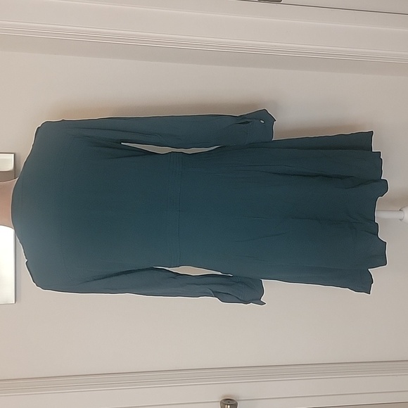 Boden Ashbourne Green Below Knee Long Sleeve Button Down Dress Size 10P, EUC - Picture 5 of 11